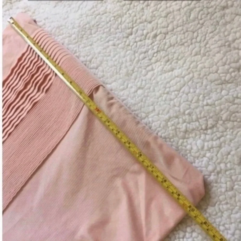 SOFT SQUARE PEACH PILLOW CASE WITH METALLIC SHIMMER DETAIL AND TINY RUFFLES